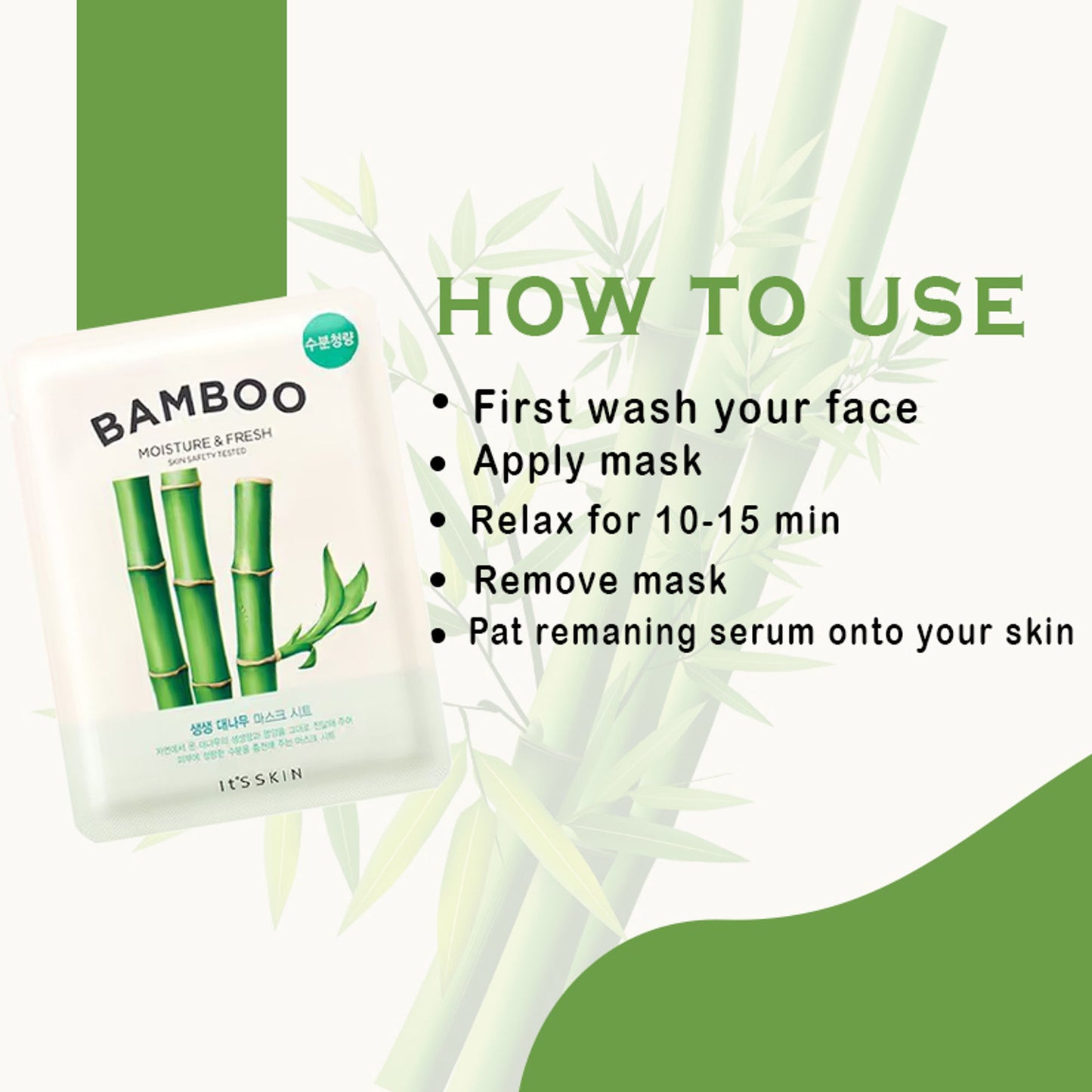Its Skin The Moisture & Fresh Mask Sheet - Bamboo