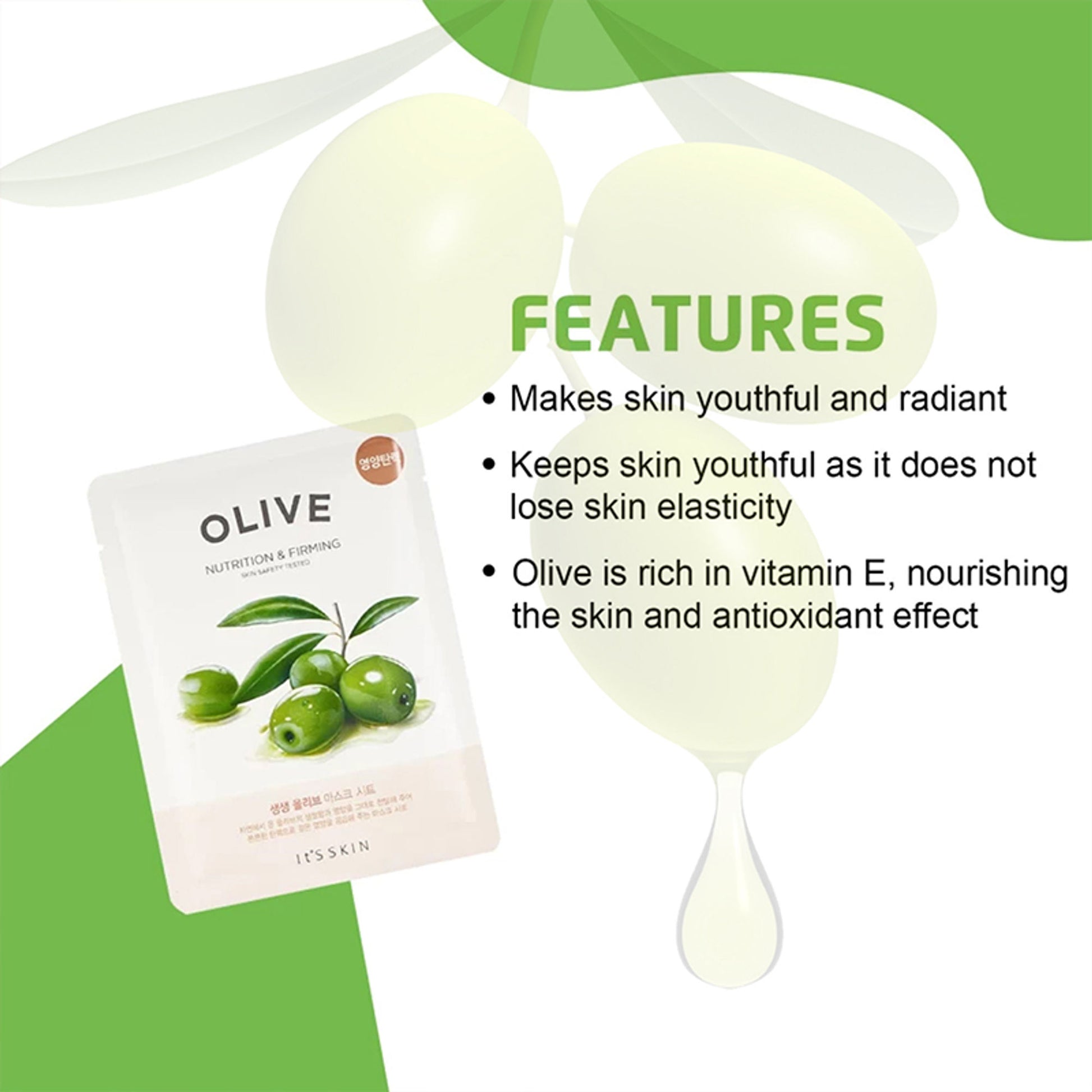 It's Skin The Fresh Mask Sheet - Olive