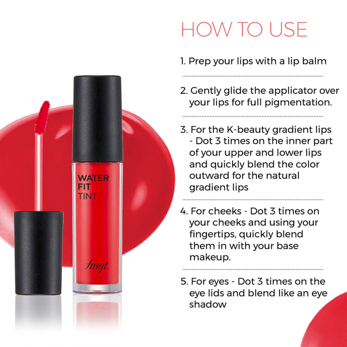 The Face Shop Water Fit Lip Tint - Rose Pink