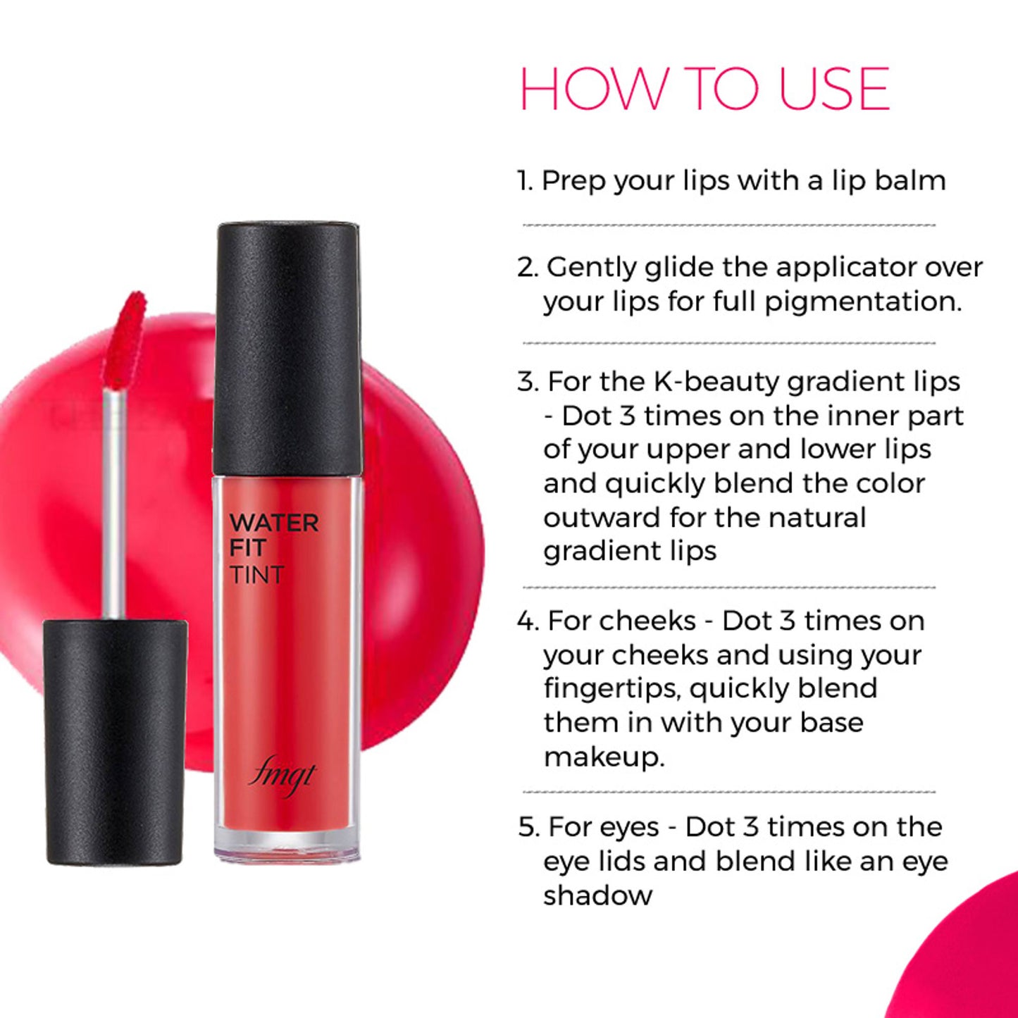 The Face Shop Water Fit Lip Tint - Pink Mate