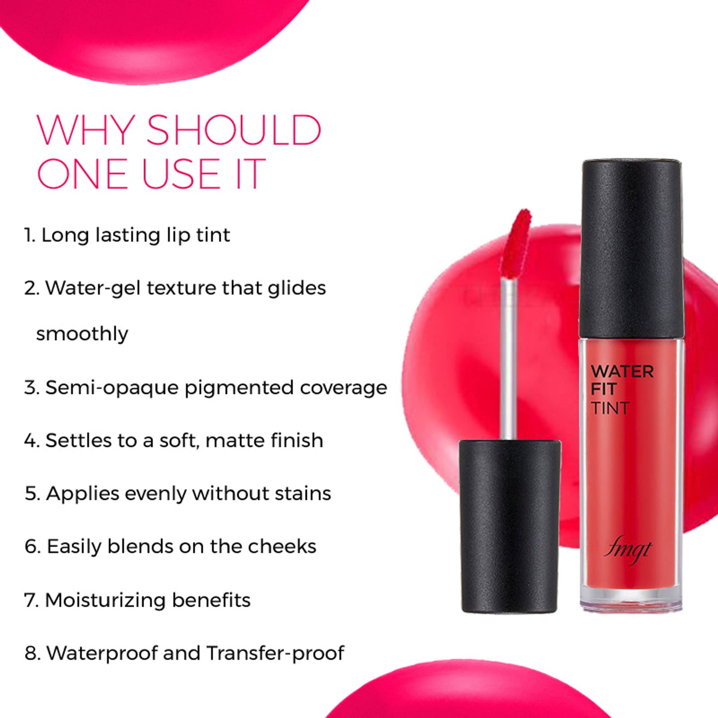 The Face Shop Water Fit Lip Tint - Pink Mate