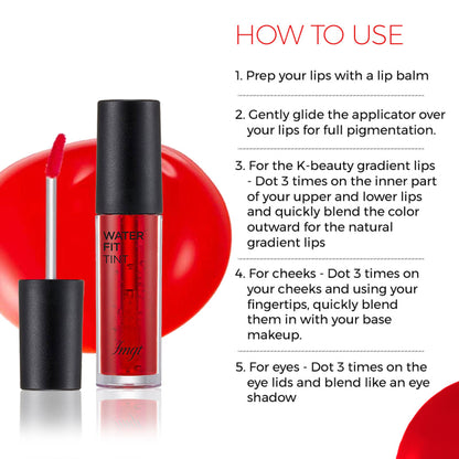 The Face Shop Water Fit Lip Tint - Picnic Red