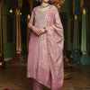 Dhiyona SN Women's Embroidered Straight Kurta With Trouser & Dupatta Set