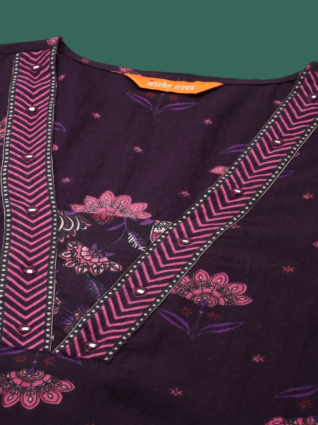 Indyancart IE Indo era Printed Straight Top & Trousers Co-Ords Set
