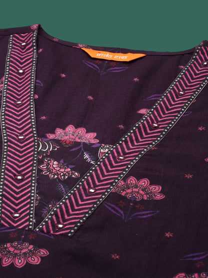Indyancart IE Indo era Printed Straight Top & Trousers Co-Ords Set