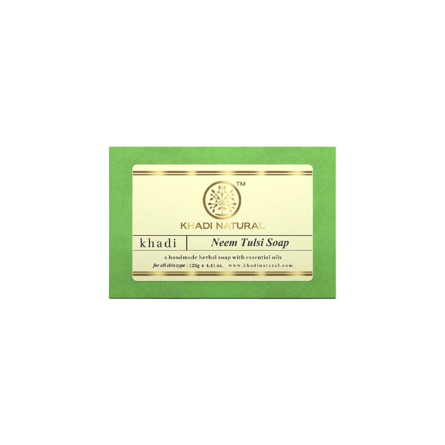 Khadi Natural Neem-Tulsi Soap Cleanses, Tones & Moisturises