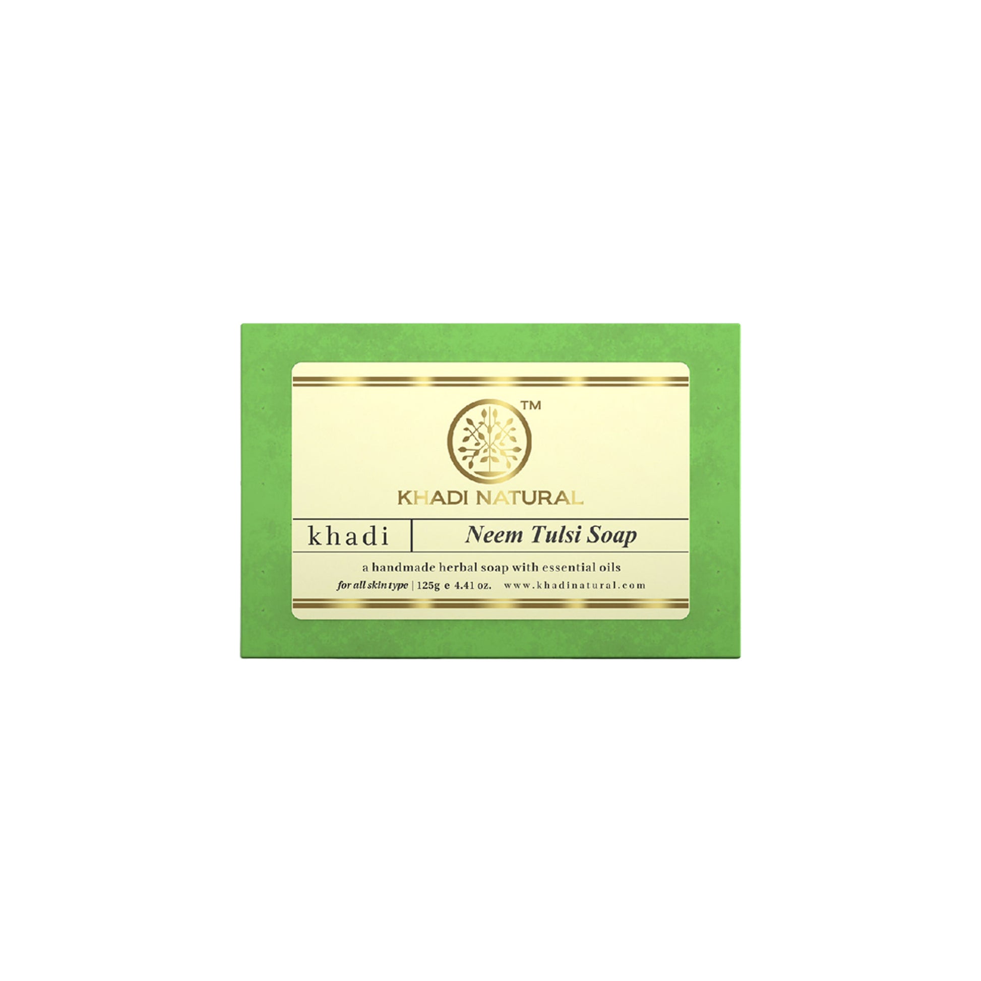 Khadi Natural Neem-Tulsi Soap Cleanses, Tones & Moisturises