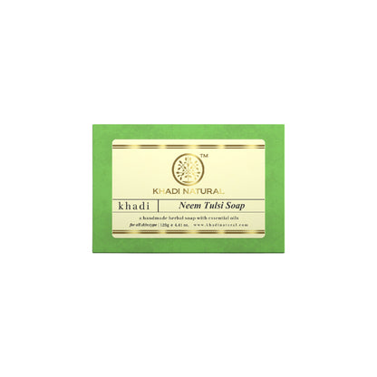 Khadi Natural Neem-Tulsi Soap Cleanses, Tones & Moisturises
