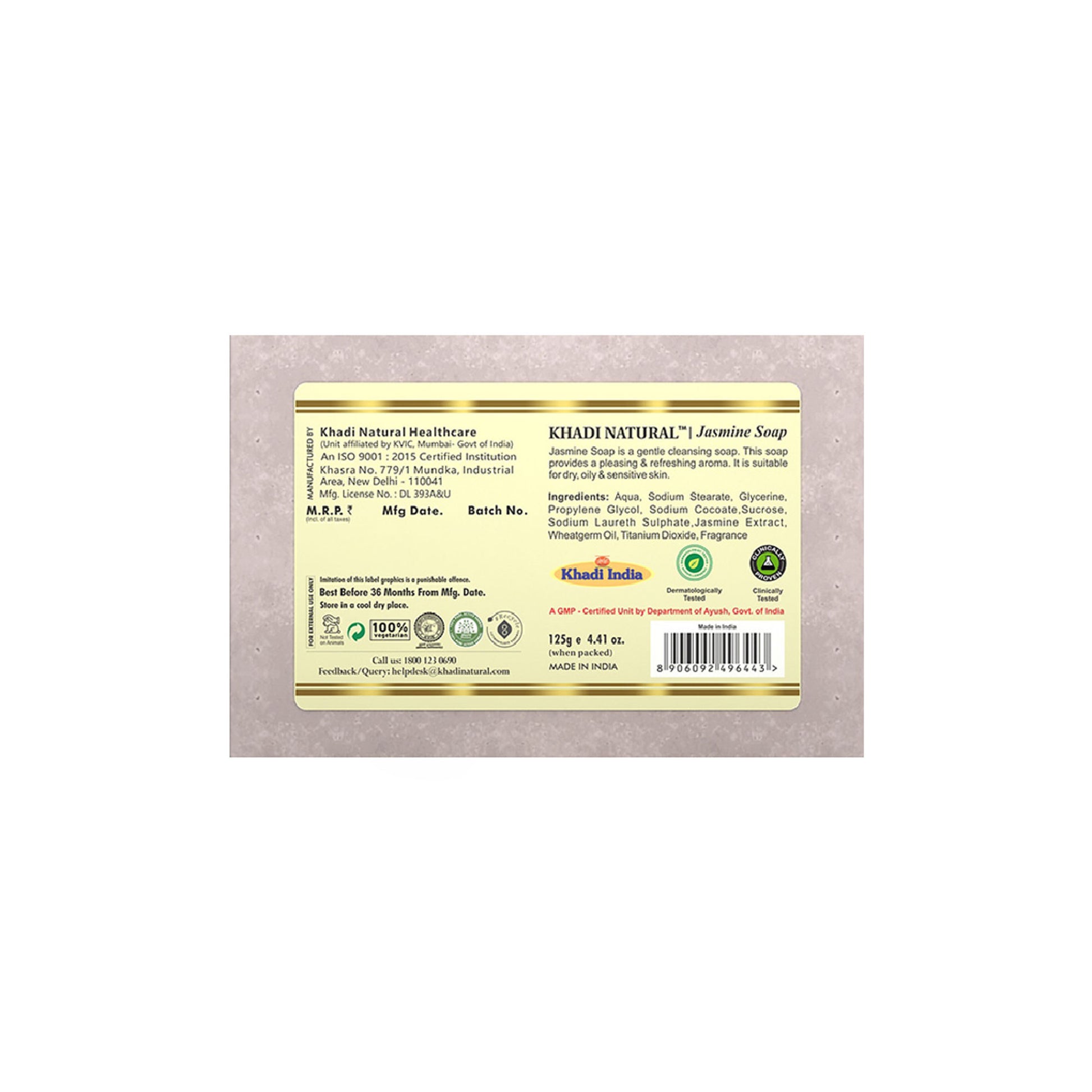 Khadi Natural Jasmine Handmade Soap Rejuvenates Skin