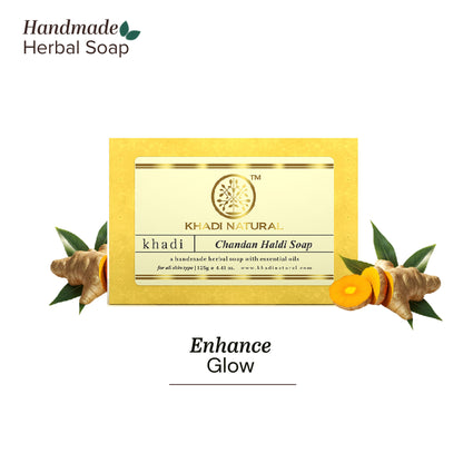 Khadi Natural Chandan Haldi Handmade Soap Soft & Supple Skin