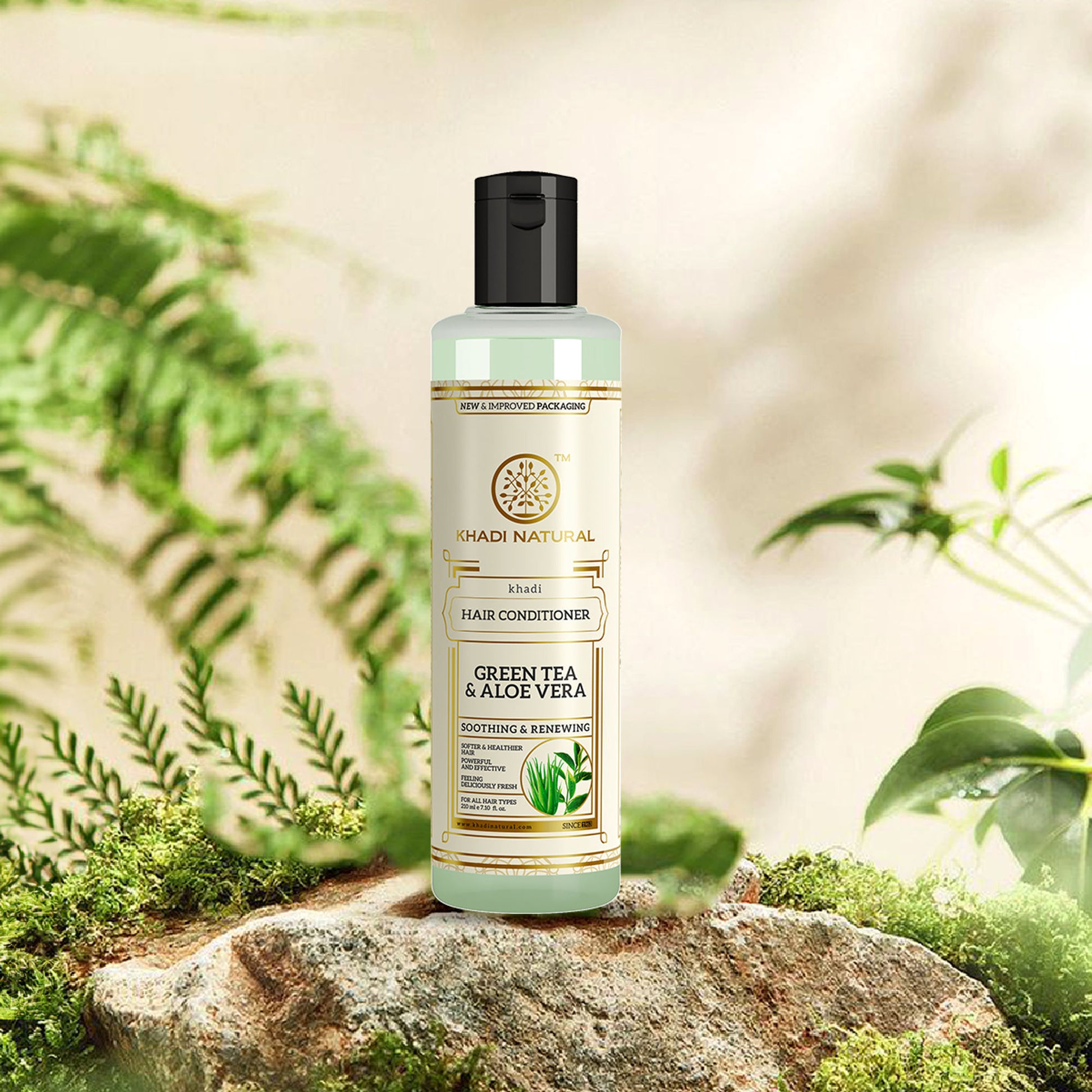 Khadi Natural Green Tea & Aloevera Hair Conditioner SLS & Paraben Free
