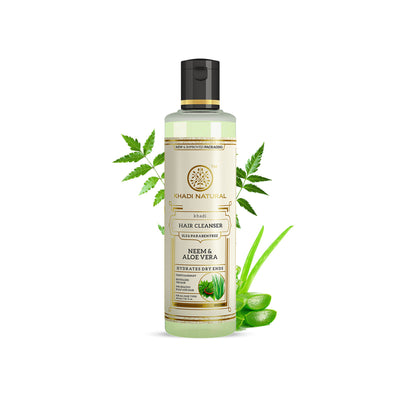 Khadi Natural Neem & Aloe Vera Hair Cleanser/Shampoo Hydrates Dry Ends