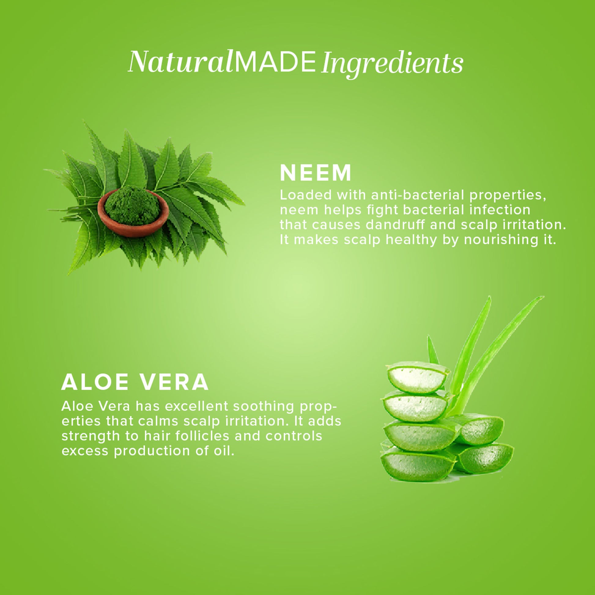 Khadi Natural Neem & Aloe Vera Hair Cleanser/Shampoo Hydrates Dry Ends