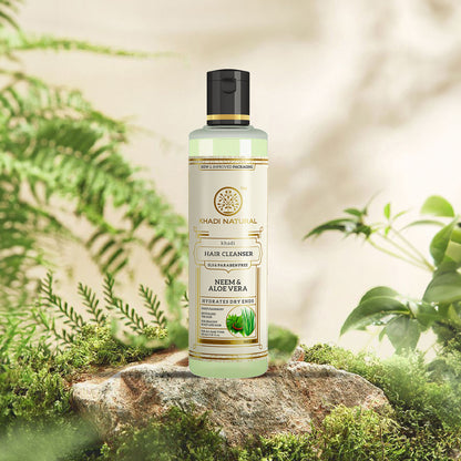 Khadi Natural Neem & Aloe Vera Hair Cleanser/Shampoo Hydrates Dry Ends