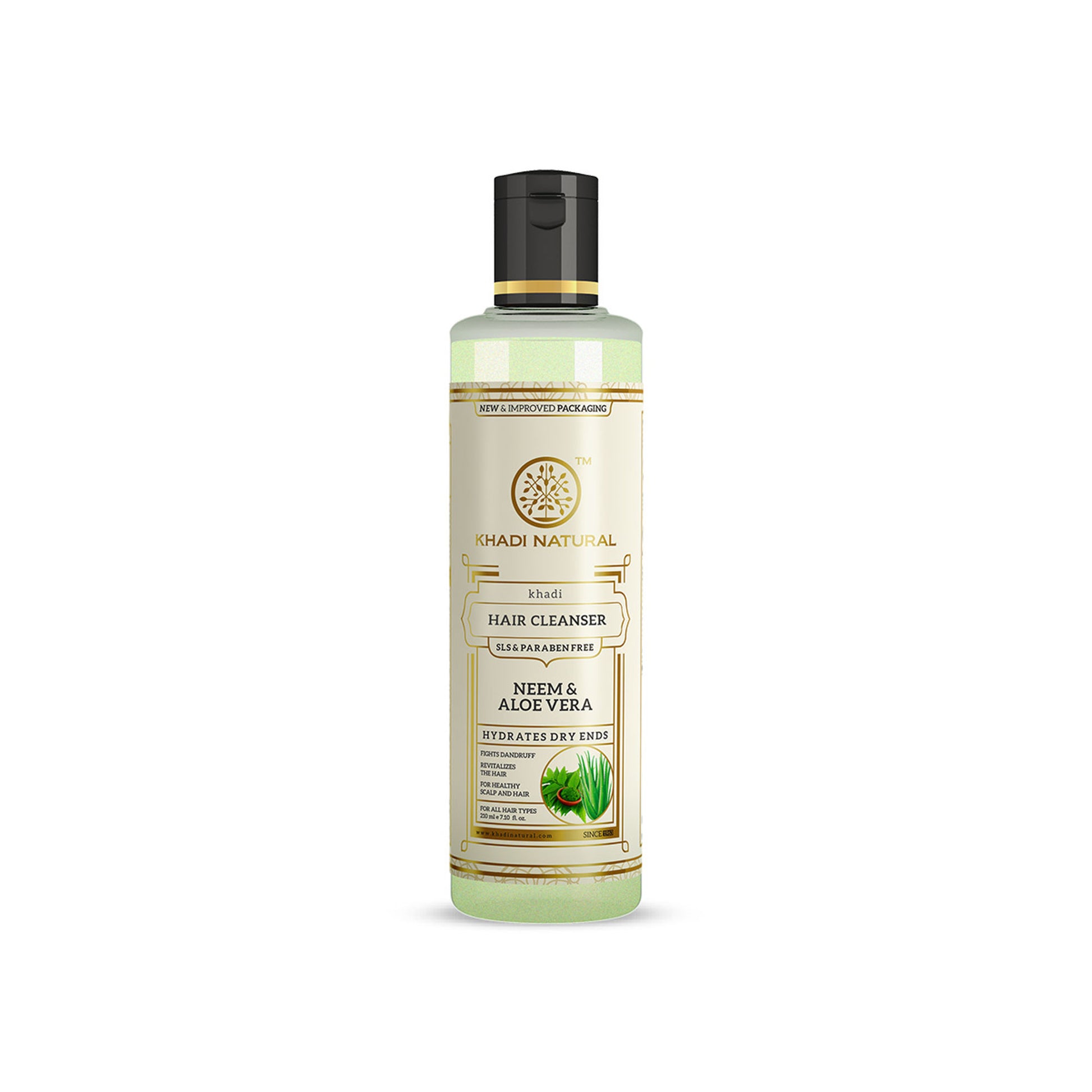 Khadi Natural Neem & Aloe Vera Hair Cleanser/Shampoo Hydrates Dry Ends