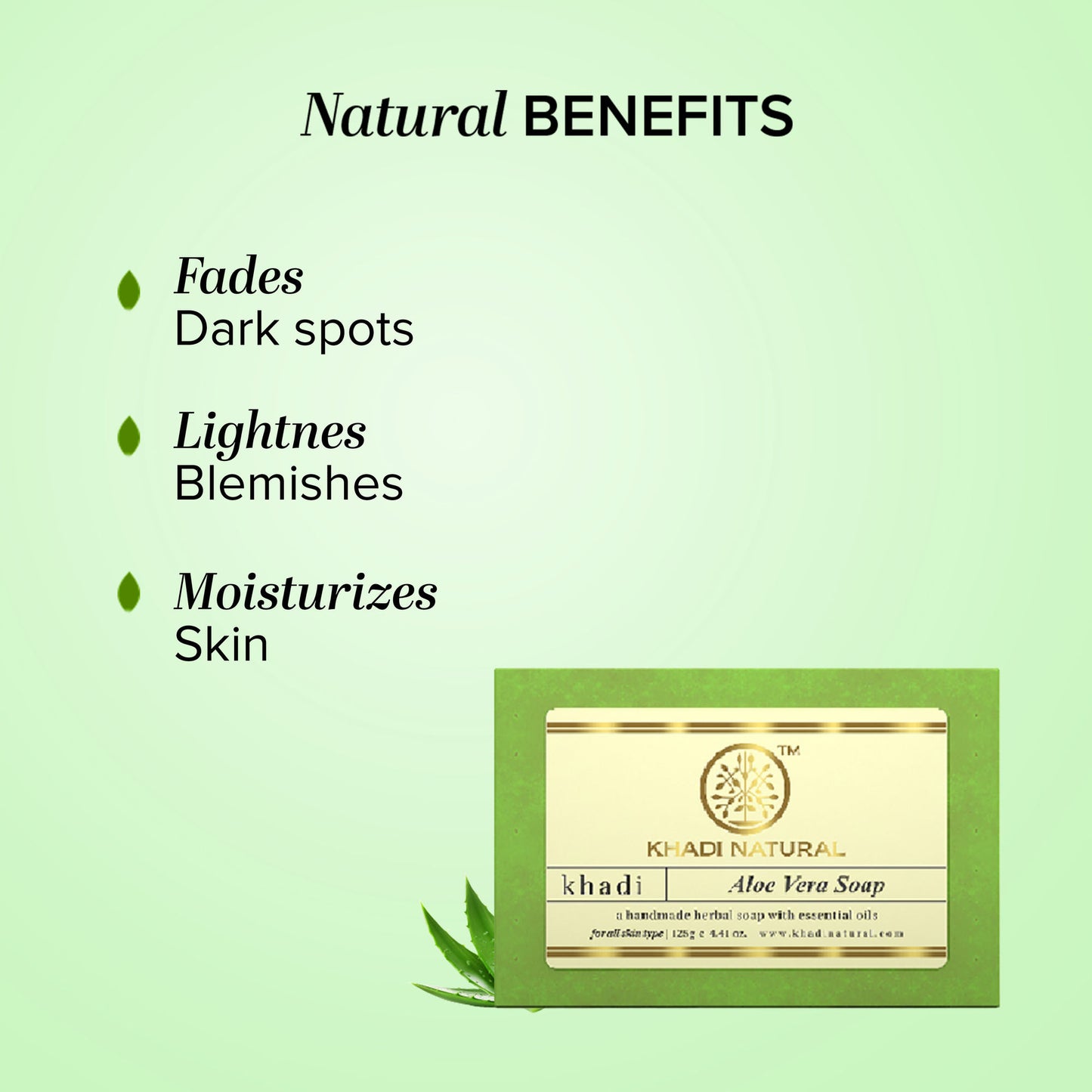 Khadi Natural Aloe Vera Handmade Soap Anti-Bacterial