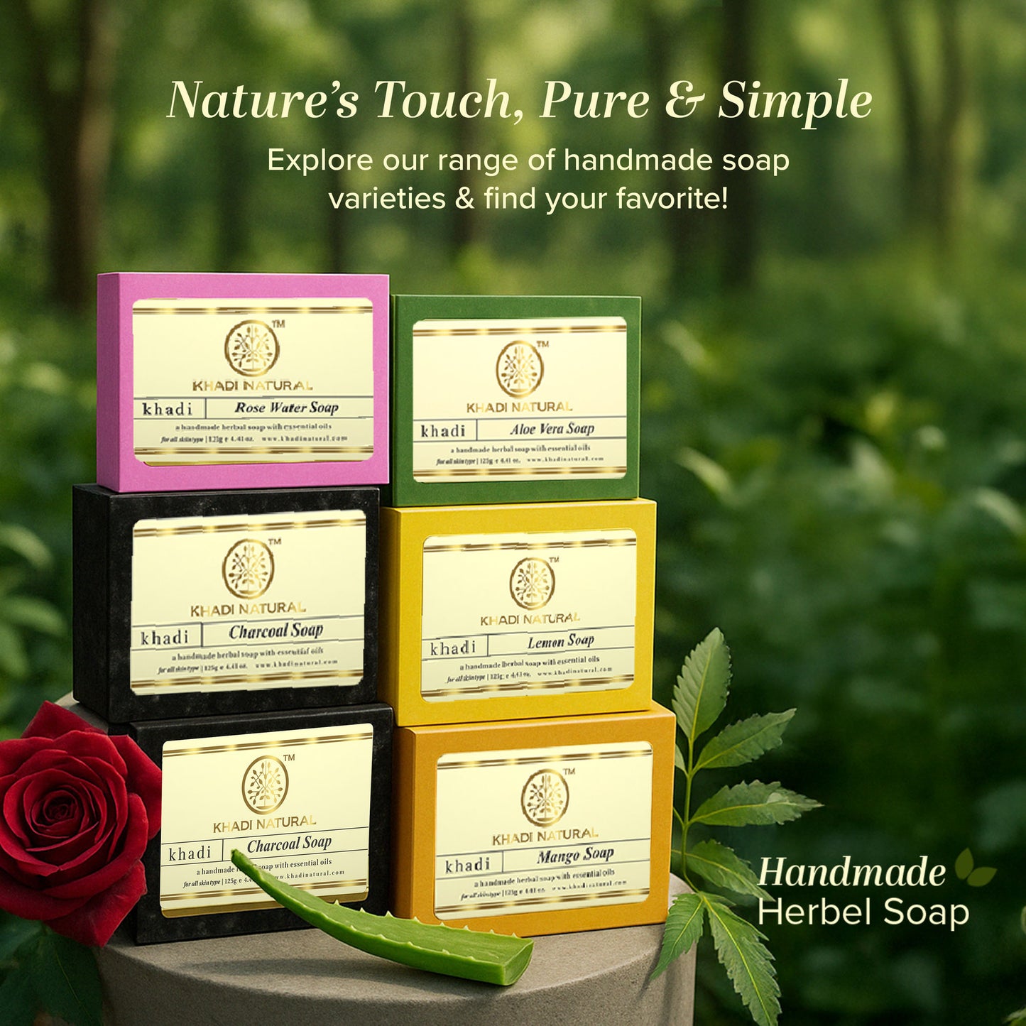 Khadi Natural Aloe Vera Handmade Soap Anti-Bacterial
