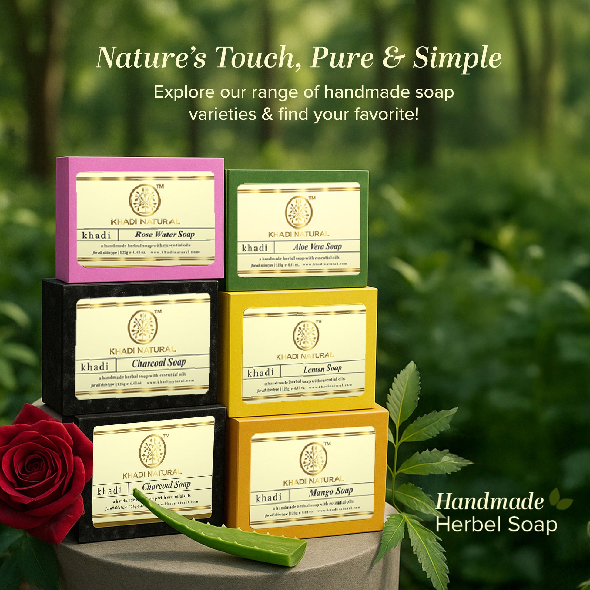 Khadi Natural Aloe Vera Handmade Soap Anti-Bacterial
