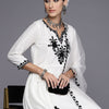 Dhiyona IE Women Floral Yoke Design Empire Sequinned Kurta with Trousers & Dupatta
