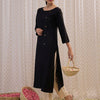 Dhiyona IE Round Neck Three-Quarter Sleeves Straight Kurta
