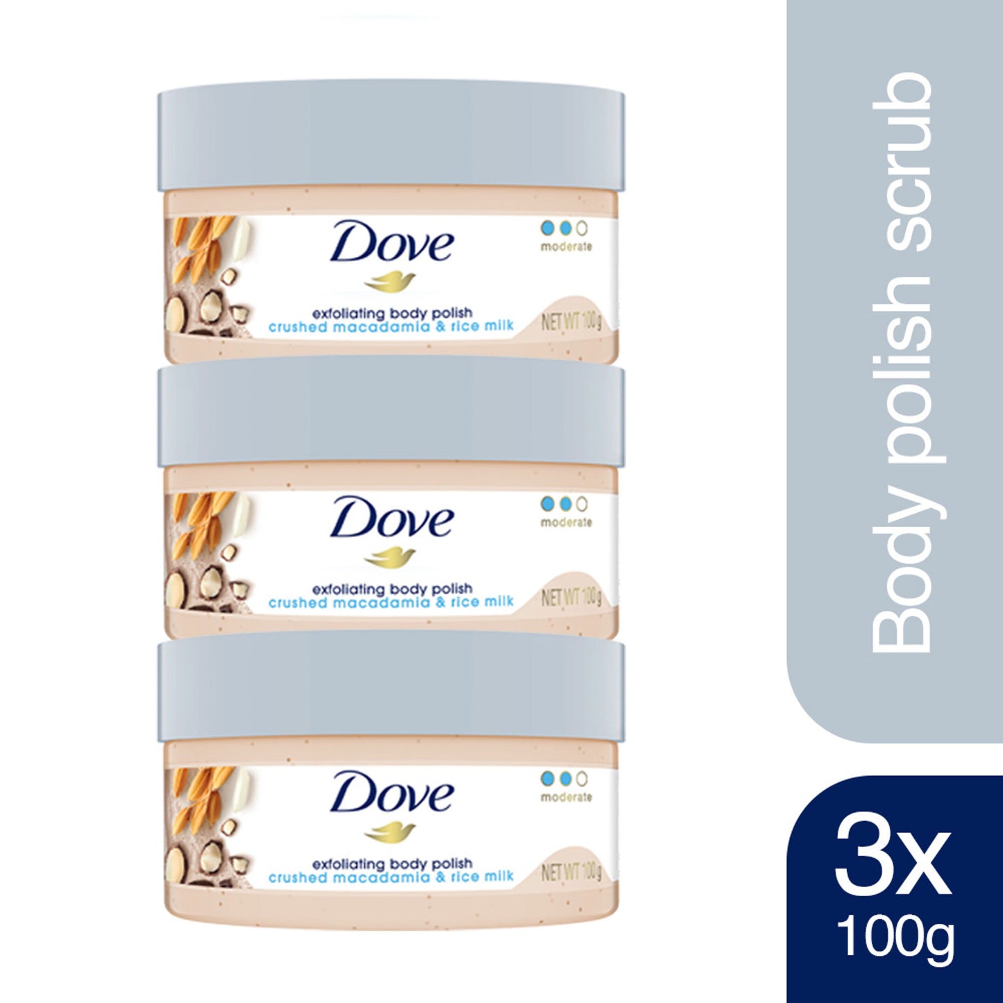 Dove Exfoliating Body Polish - Crushed Macadamia & Rice Milk