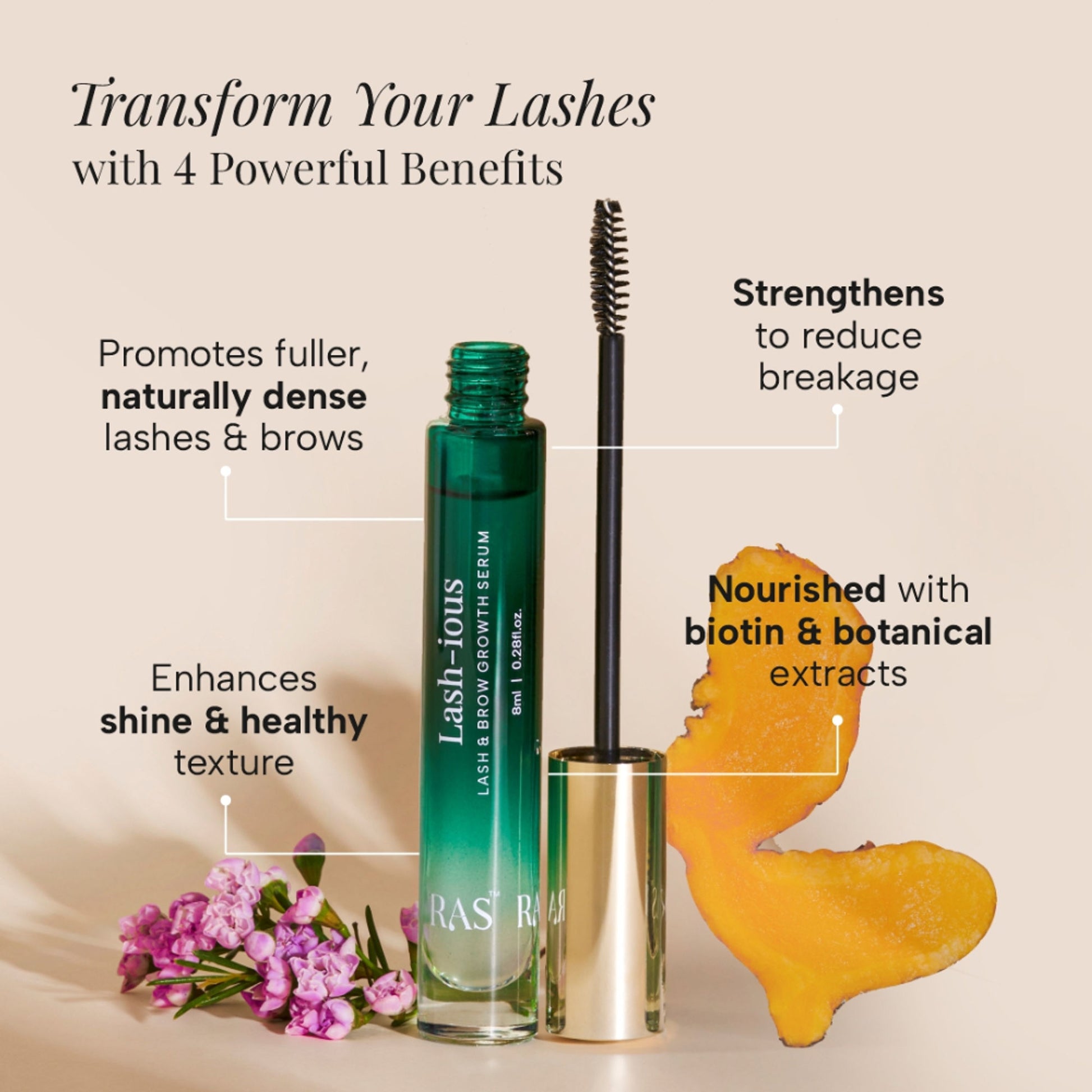 RAS Luxury Oils Lash-ious Lash & Brow Growth Serum with Biotin & Hyaluronic