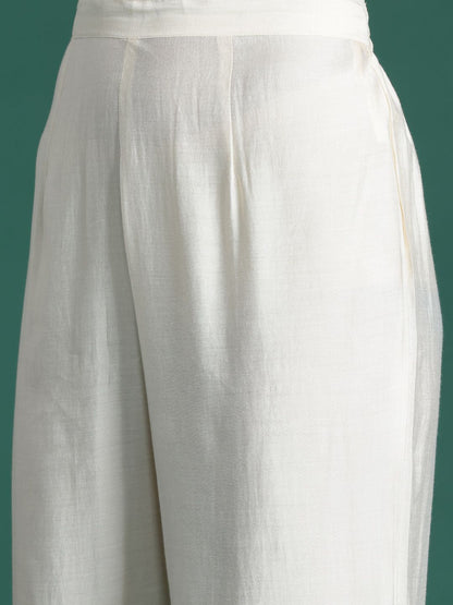 Dhiyona IE Ethnic Motifs Yoke Design Zari Kurta with Trousers & Dupatta