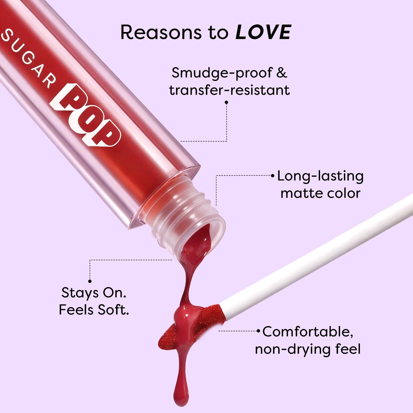 SUGAR POP Matte Lipstick, Smudge-Proof, 8 Hrs - 04 Raspberry