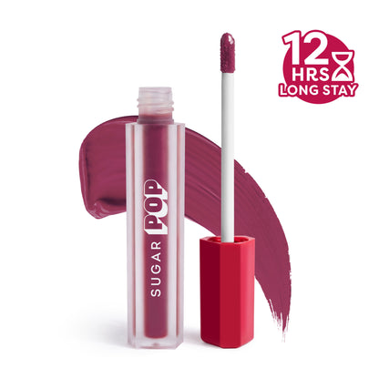 SUGAR POP Matte Lipstick, Smudge-Proof, 8 Hrs - 10 Rosewood