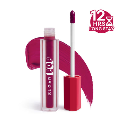 SUGAR POP Matte Lipstick, Smudge-Proof, 8 Hrs - 13 Magenta