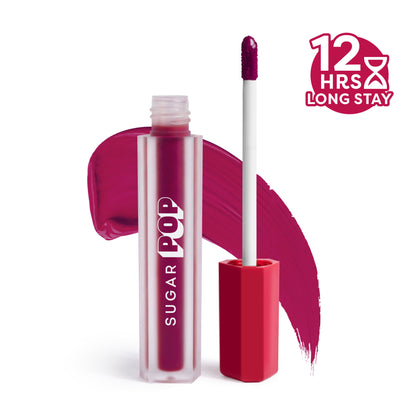 SUGAR POP Matte Lipstick, Smudge-Proof, 8 Hrs - 13 Magenta