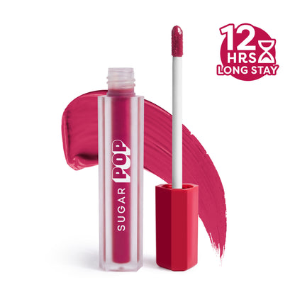 SUGAR POP Matte Lipstick, Smudge-Proof, 8 Hrs - 24 Pinkbliss
