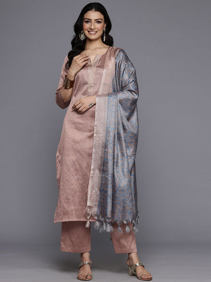 Dhiyona VA Women's Jacquard Gota Embellished Kurta Set