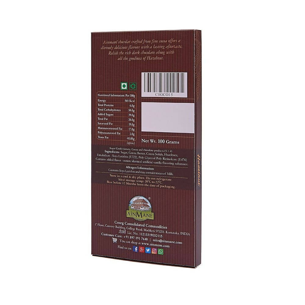 Ainmane Hazelnut Dark Chocolate 55% Cocoa