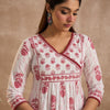 Dhiyona IE Women Floral Printed Regular Pure Cotton Kurta with Trousers