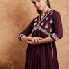 Indyancart SN Women's Alia Cut Ethnic Motifs Embroidered A-Line Kurta With Trouser