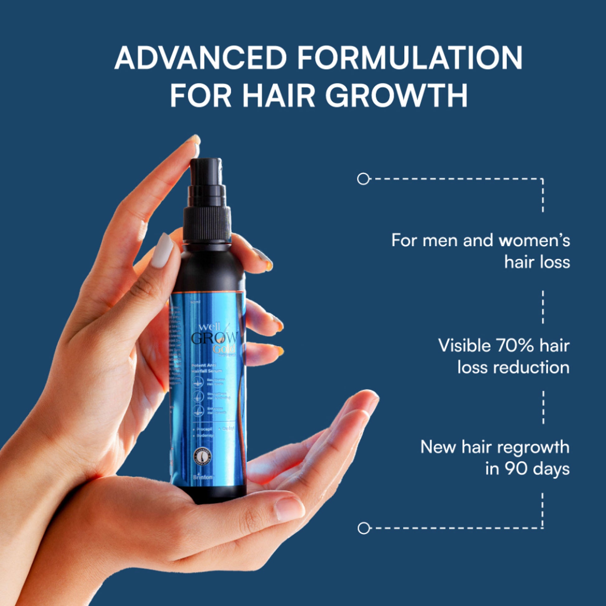 Brinton Wellgrow Gold Hair Serum