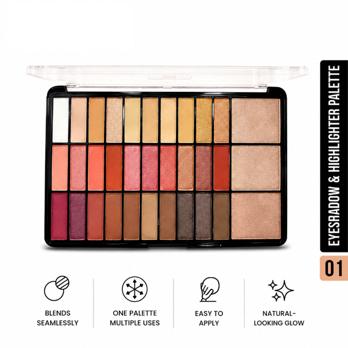 Shryoan Set of 30 Colorful Shimmer Eyeshadow & Compact - 1