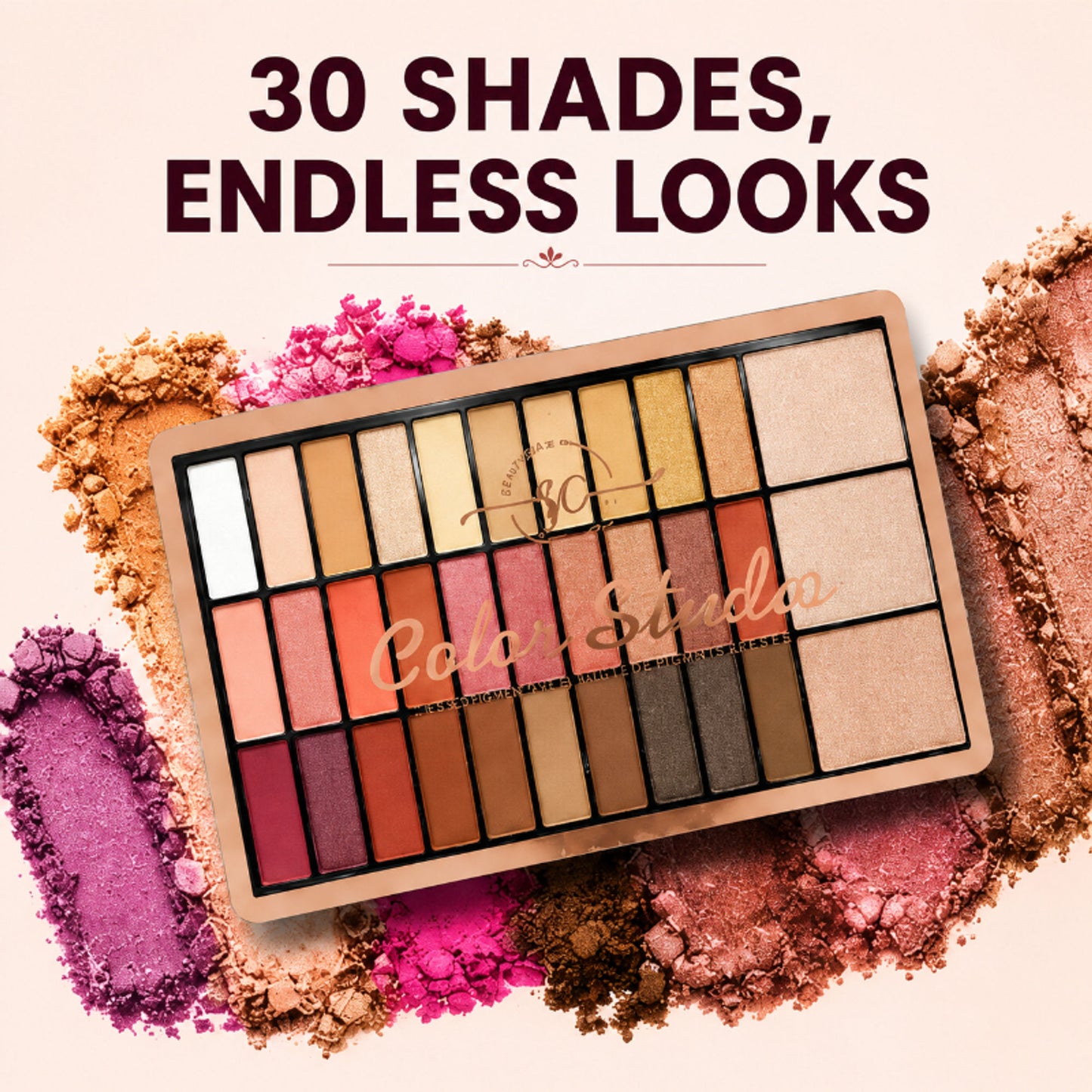 Shryoan Set of 30 Colorful Shimmer Eyeshadow & Compact - 1