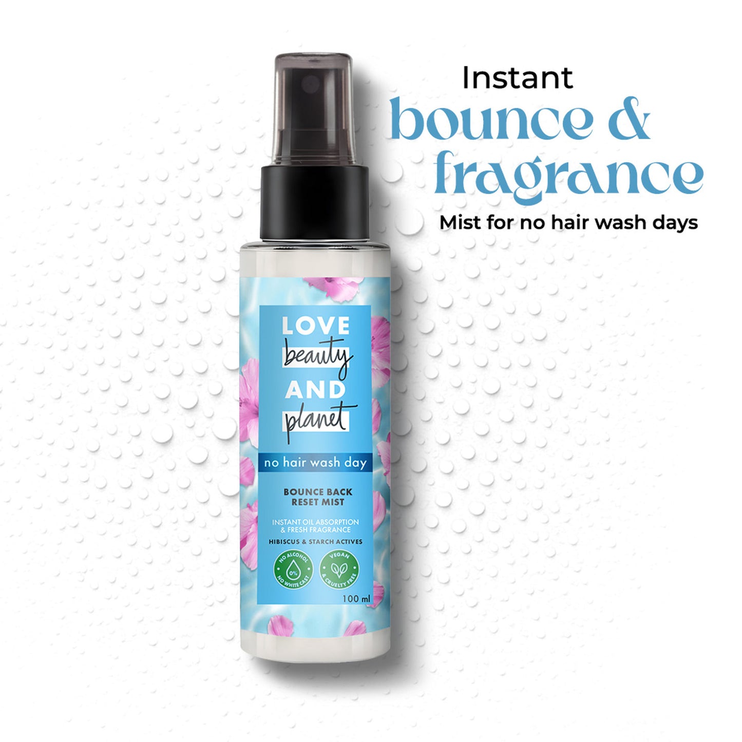 Love Beauty and Planet Bounce Back Reset Mist - No Alcohol Dry Shampoo