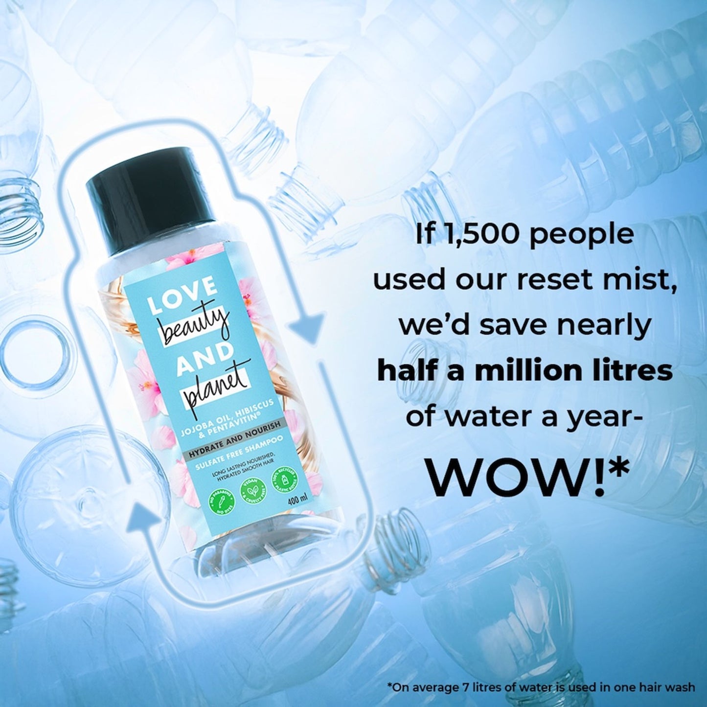Love Beauty and Planet Bounce Back Reset Mist - No Alcohol Dry Shampoo