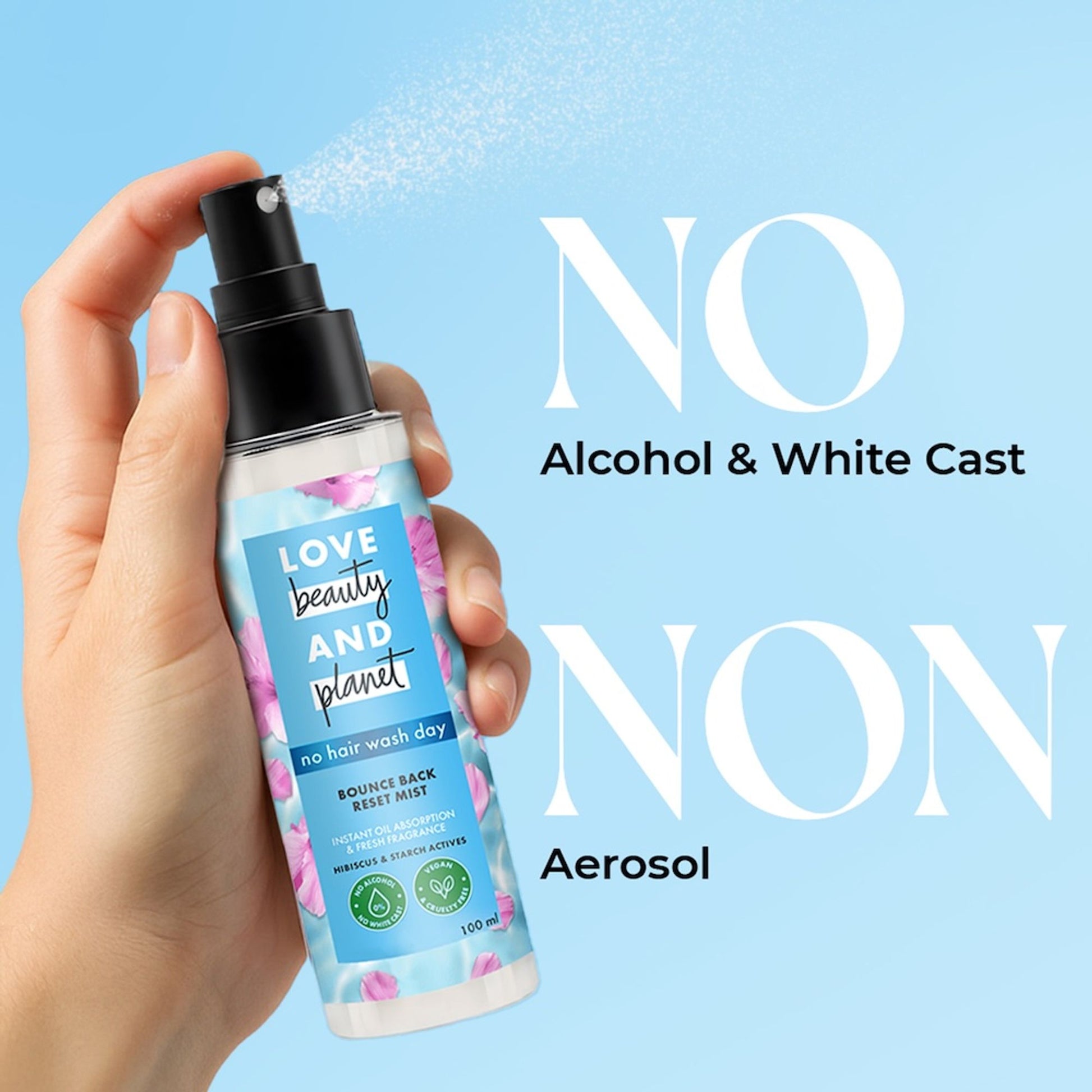 Love Beauty and Planet Bounce Back Reset Mist - No Alcohol Dry Shampoo