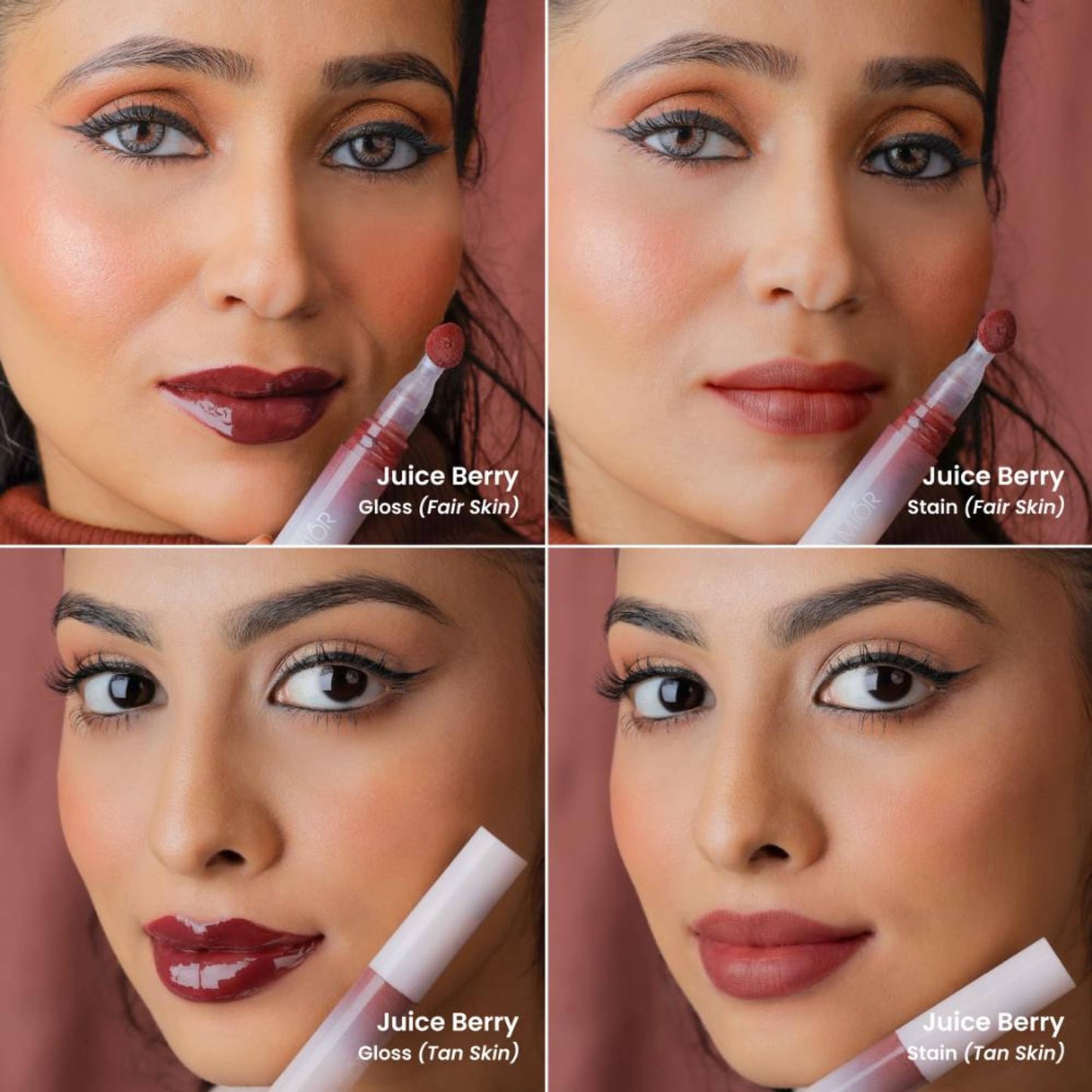La Mior Hydrating Lip Gloss Stain - Combo Of 3 - Soft Power