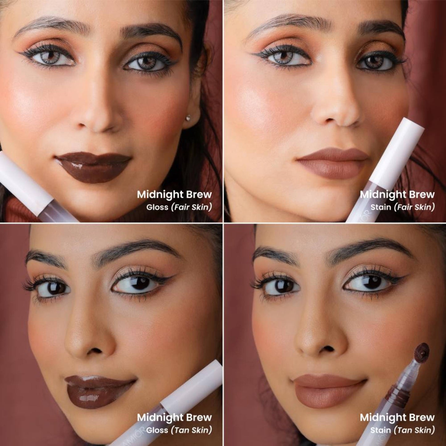 La Mior Hydrating Lip Gloss Stain - Combo Of 3 - After Dark