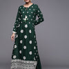 Dhiyona IE Women Green Ethnic Motifs Embroidered Kurta with Trousers