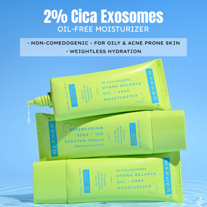 Hyphen 2% Cica Exosome Oil-Free Moisturizer 5% Niacinamide Controls Oil Non-sticky, Light Gel