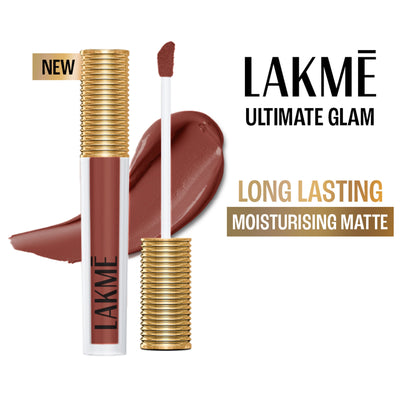 Lakme Ultimate Glam Matte Liquid Lipstick - Nude Latte