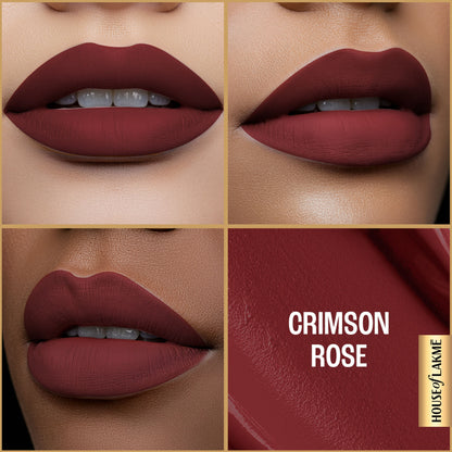 Lakme Ultimate Glam Matte Liquid Lipstick - Crimson Rose