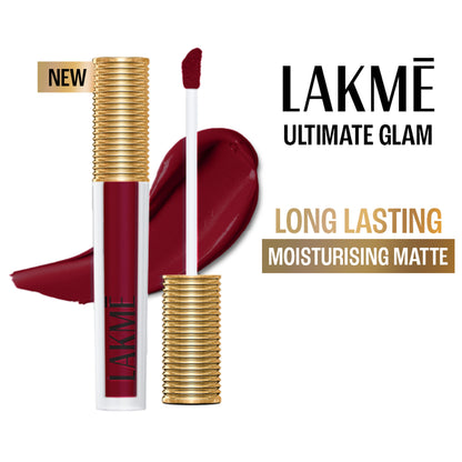 Lakme Ultimate Glam Matte Liquid Lipstick - Red Wine