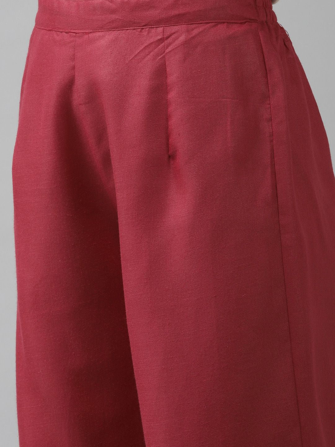 Dhiyona IE Women Maroon Yoke Design Regular Kurta with Palazzos & Dupatta